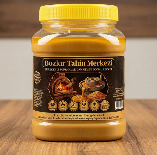 Tahin Merkezi Yerli Ata Tohumu Altın Susam Su Değirmeni Tahini Kavrulmuş 930 Gr (Vegan)