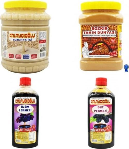 Bozkır Tahin Merkezi Beyaz Tahin 1900Gr -Çifte Kavrulmuş Bozkır Tahini 935 Gr-Üzüm Ve Dut Pekmezi 950 Gr