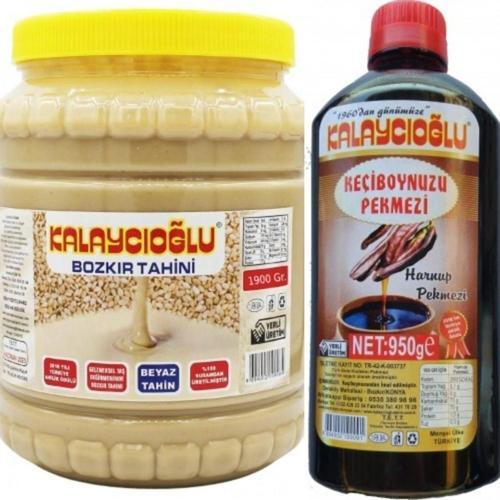 Bozkır Tahin Merkezi Beyaz Tahin 1900 Gr - Keçiboynuz Pekmezi 950 Gr