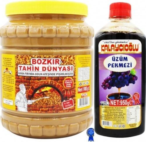 Bozkır Tahin Merkezi Çifte Kavrulmuş Tahin 1900 Gr - Üzüm Pekmezi 950 Gr