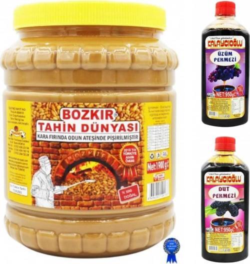 Bozkır Tahin Merkezi Çifte Kavrulmuş Tahin 1900Gr - Üzüm Ve Dut Pekmezi 950 Gr