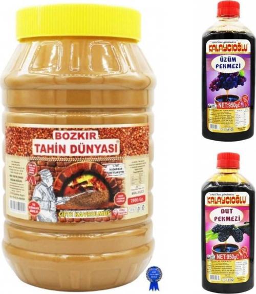 Bozkır Tahin Merkezi Çifte Kavrulmuş Tahin Kepeksiz 2900 Gr -Üzüm Pekmezi 950 Gr -Dut Pekmezi 950 Gr