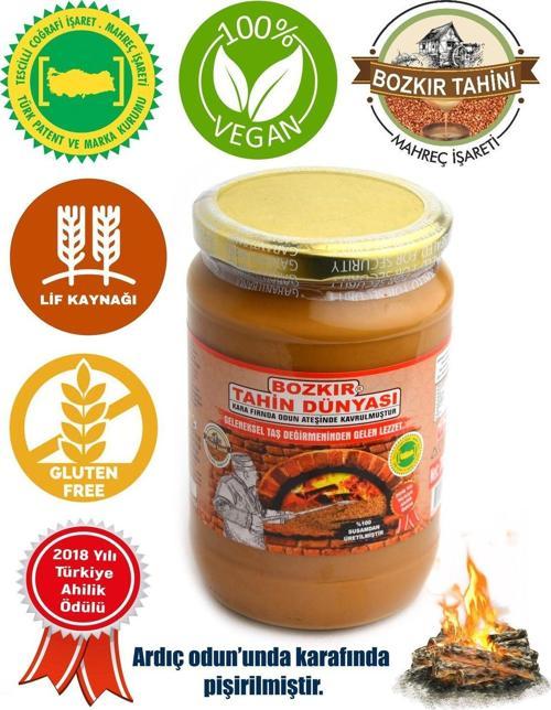 Bozkır Tahin Merkezi Kepeksiz Bozkır Tahini 700 Gr. Cam