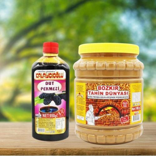  Bozkır Tahin Merkezi Kavrulmuş Kepekli Tahini 1900 Gr & Dut Pekmezi 950 Gr