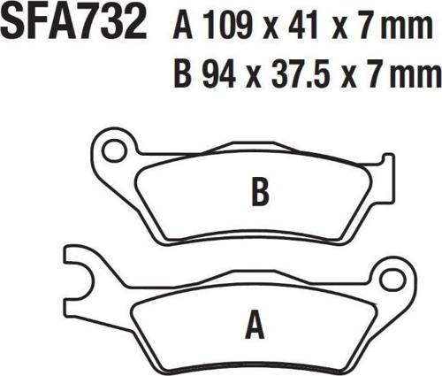 Dash 125İ Ön Fren Disk Balatası Sfa732 (2022-23)