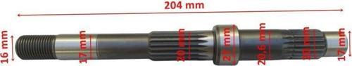 Agility 125 Aks Mili 204 Mm Çift Amortisörlü Öm