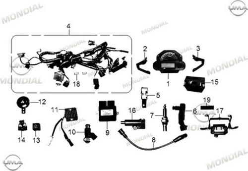 Rx3 Enduro Gösterge Paneli Braketi Sağ Orj