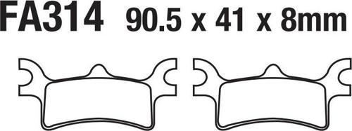 Atv Ön Fren Disk Balatası Fa314 Msr Polaris Magnum 325-500 Sportsman 400-450-500-600-700-800