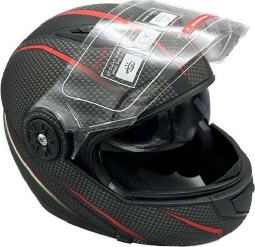 Kask Çenesi Açılan Vizörlü Gözlüklü -Jk 115-