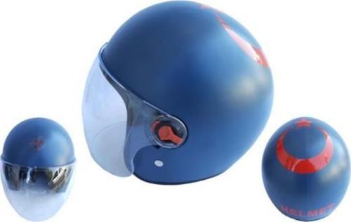 Kask Çenesiz Mavi