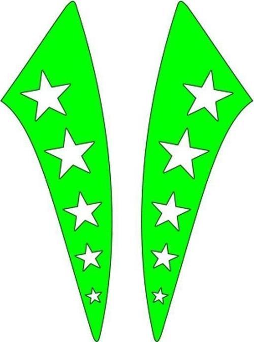 Sevenkardeşler Cg F.Yeşil Yıldızlı Çamurluk Yan Sticker