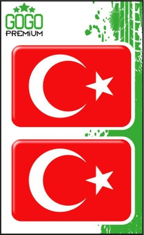 Sevenkardeşler Türk Bayrağı 3 (4X6 Cm) İkili Damla Etiket