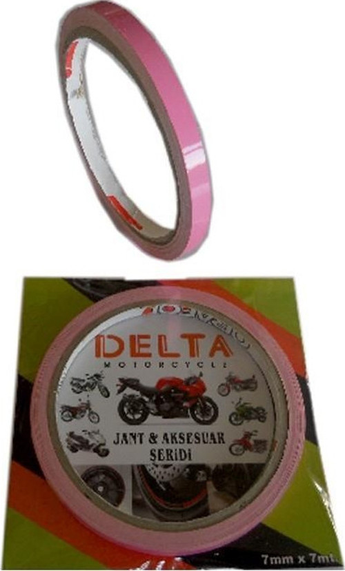 SEVGENT Sevenkardeşler Pembe 7Cm X 7 M Opak 1 Set Jant Şeridi