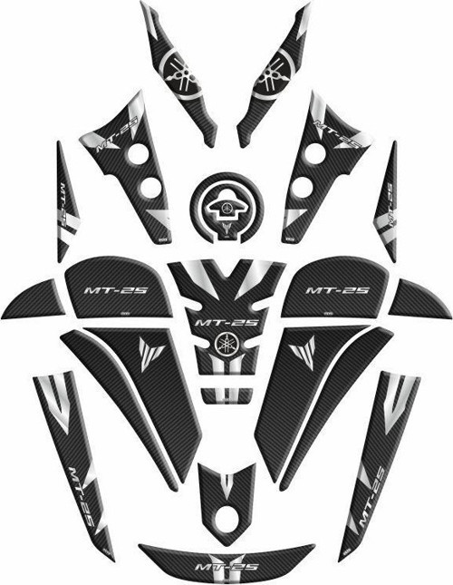 SEVGENT Sevenkardeşler Yamaha Mt25 2020 - 2024 Uyumlu Full Tank Pad Set 003