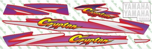 Crypton 2000 - 2004 Uyumlu Kırmızı Sticker Set 003
