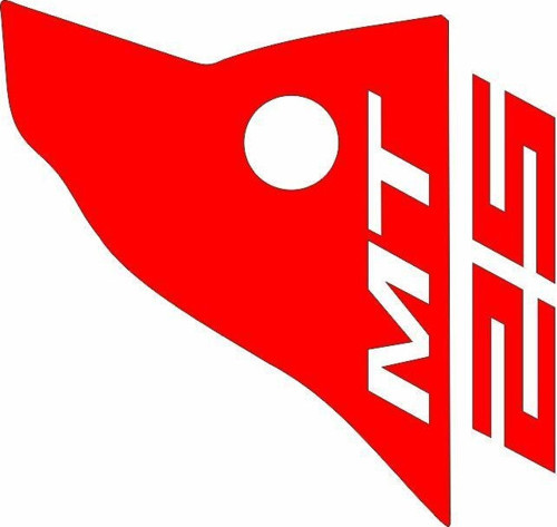 Mt-25 Uyumlu Kırmızı Siperlik Sticker Set