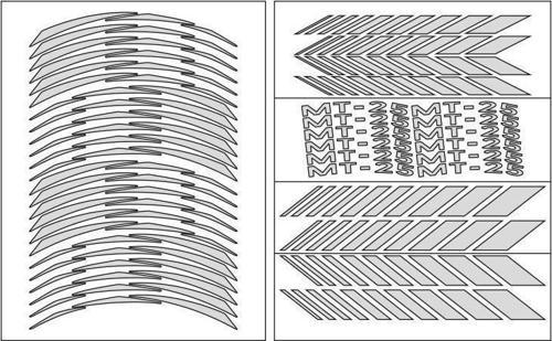 Reflektör Beyaz Mt-25 Uyumlu Racıng 1 Set Jant Şeridi