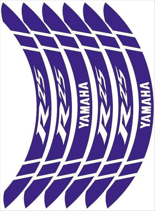 Yamaha Reflektör Mavi Geniş R25 Uyumlu 1 Set Jant Şeridi