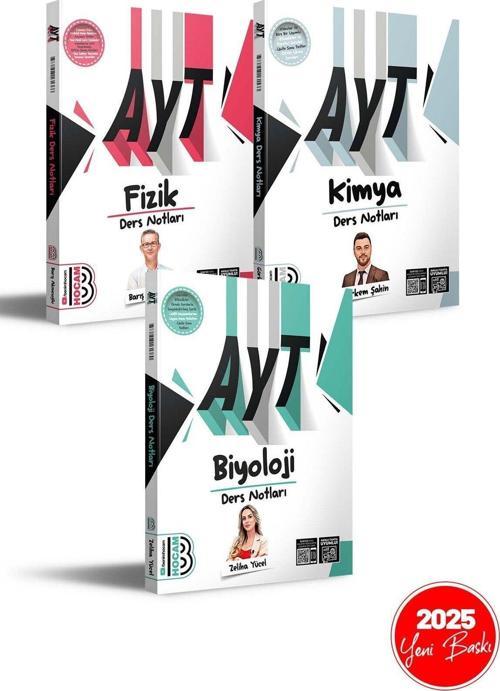 2025 AYT Fizik - Kimya - Biyoloji Ders Notları Seti Benim Hocam Yayınları