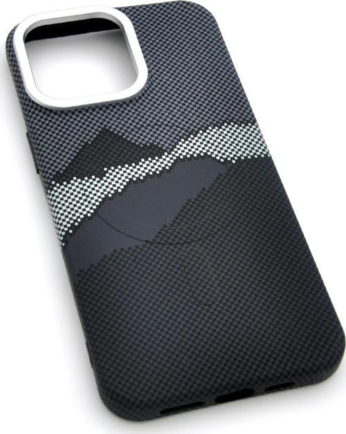iPhone 16 Pro Max Uyumlu Dijital Desenli MagSafe Şarj Özellikli Silikon Kapak Kılıf