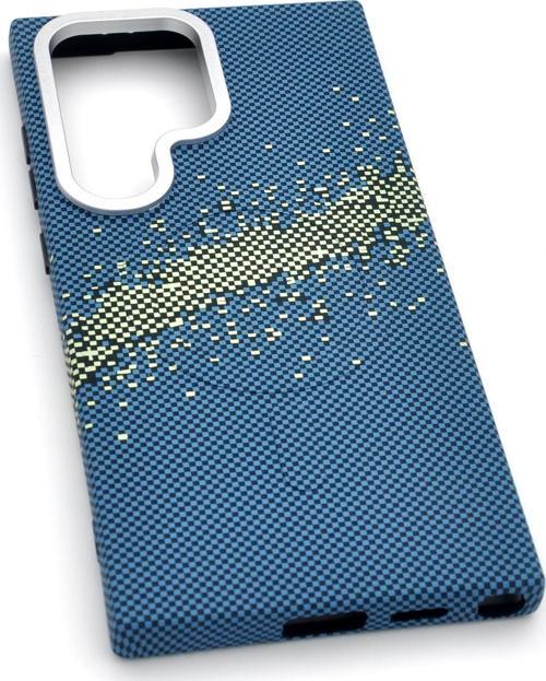 Samsung Galaxy S24 Ultra Uyumlu Dijital Desenli MagSafe Şarj Özellikli Silikon Kapak Kılıf