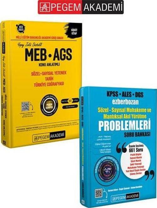 Pegem Akademi 2025 MEB - AGS Konu Anlatımlı Sözel Sayısal Yetenek Tarih Türkiye Coğrafyası + KPSS AL