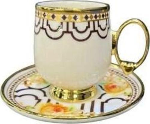 Royking Fleur 6lı Kahve Fincan Takımı SARI BKY 004
