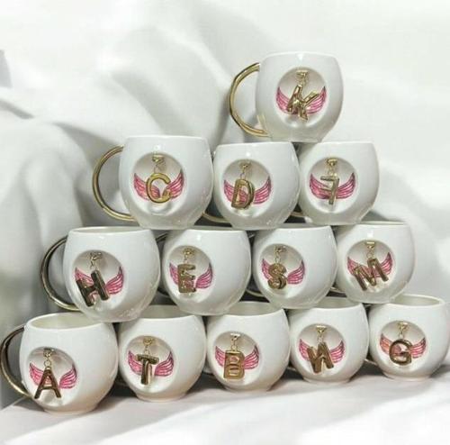 Royking Letter Porselen T Harf Kupa 400 ml CMT 012