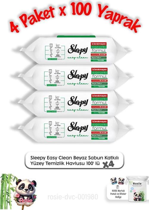 Easy Clean Yüzey Temizlik Havlusu 100' lü X 4 ve Rosie pamuk
