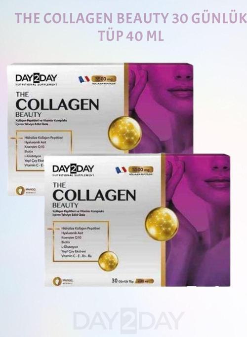 The Collagen Beauty 30 Günlük Tüp 40 ml ( 2 ADET ) Mango Aromalı 5500mg  /DAY2DAY/