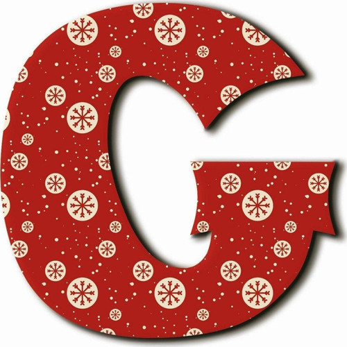 G Harfli Yılbaşı Desenli Magnet