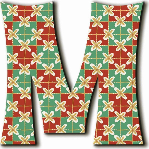 M Harfli Etnik Desenli Magnet