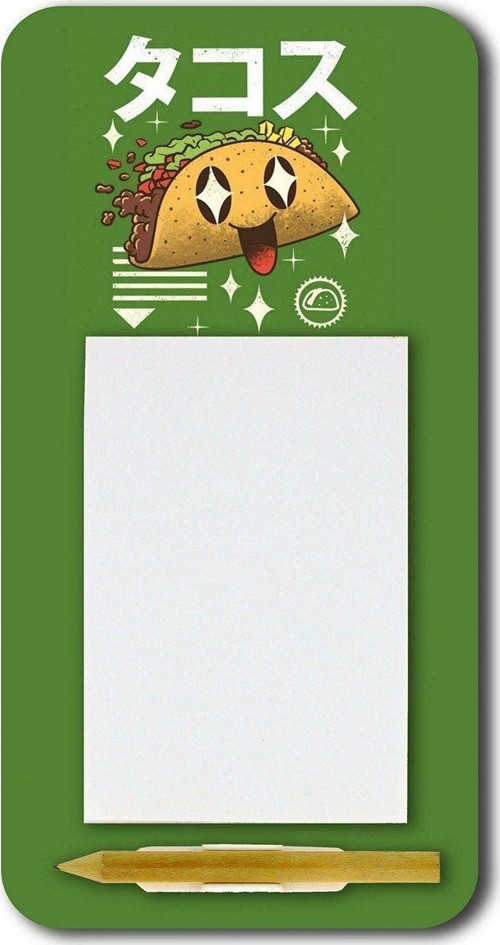 Kawaii Taco Magnetli Kalemli Notluk Buzdolabı Magneti