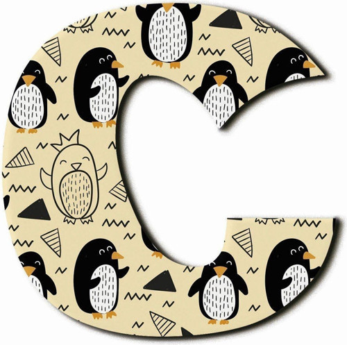 C Harfli Penguen Desenli Magnet