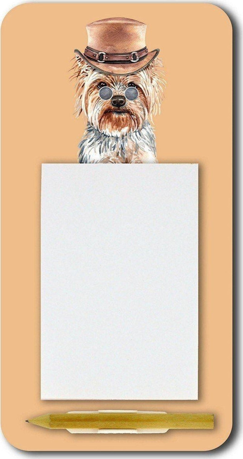 Tarz Yorkshire Terrier Köpek Magnetli Kalemli Notluk Buzdolabı Magneti