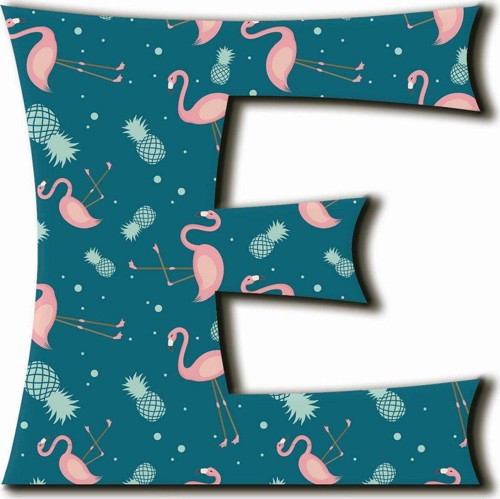 E Harfli Flamingo Desenli Magnet