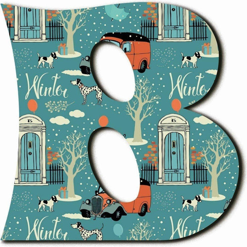 B Harfli Kış Temalı Magnet