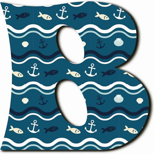 B Harfli Marine Desenli Magnet