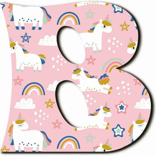 B Harfli Unicorn Desenli Magnet
