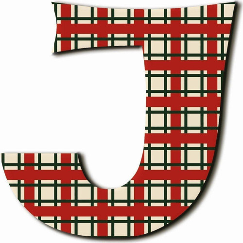 J Harfli Retro Desenli Magnet