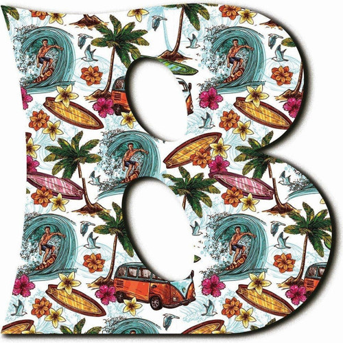 B Harfli Surf Temalı Magnet