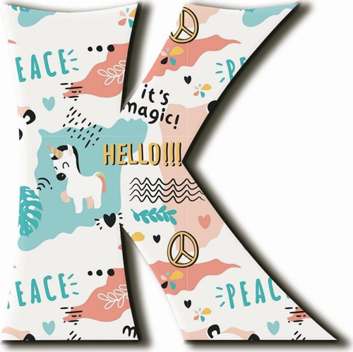 K Harfli Peace Panda Desenli Magnet