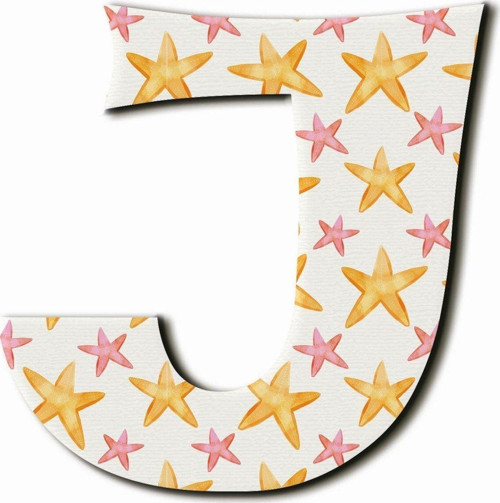 J Harfli Yıldız Desenli Magnet