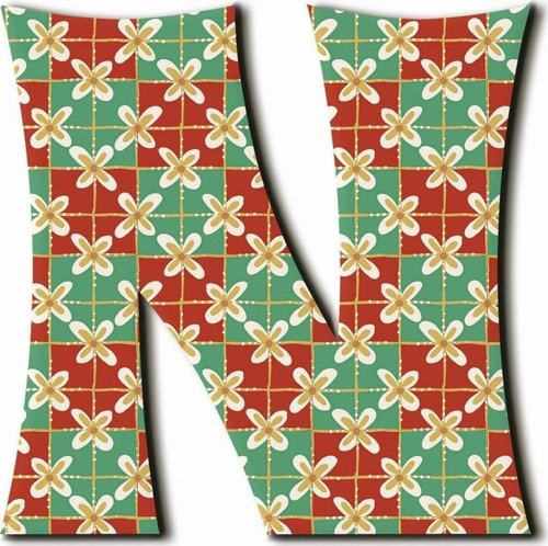 N Harfli Etnik Desenli Magnet