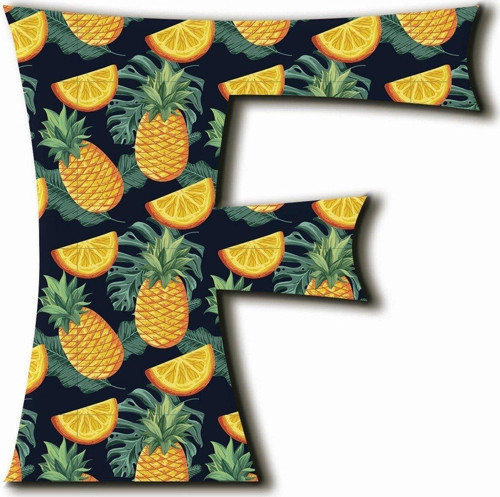 F Harfli Ananas Ve Portakal Desenli Magnet