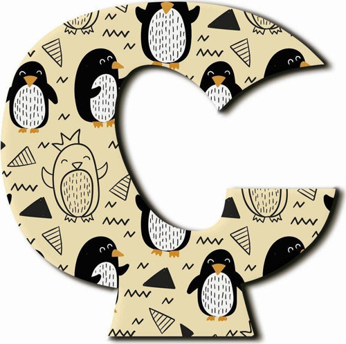 Ç Harfli Penguen Desenli Magnet