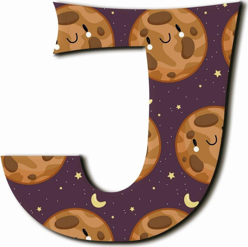 J Harfli Kawaii Gezegen Desenli Magnet