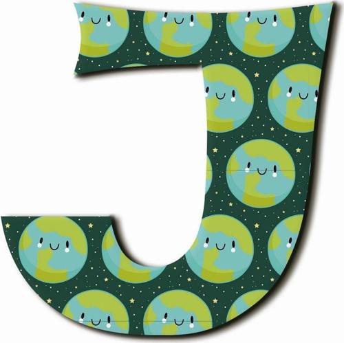 J Harfli Kawaii Gezegen Desenli Magnet