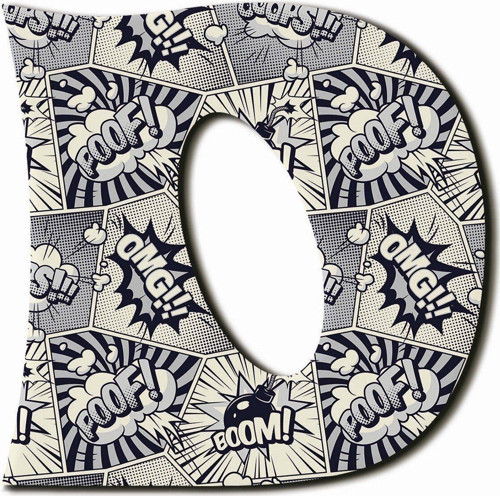 D Harfli Pop Art Desenli Magnet