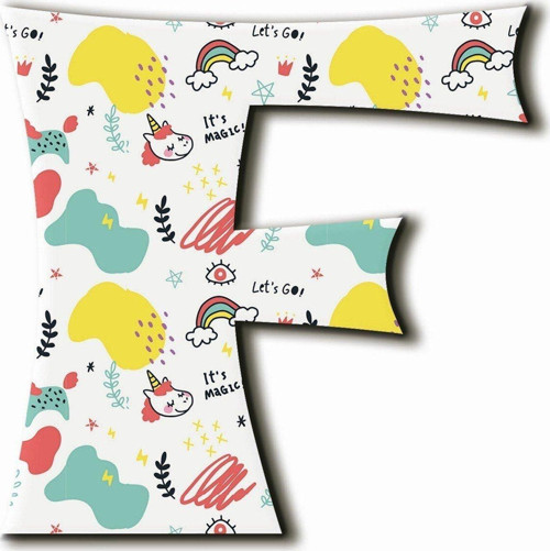 F Harfli Unicorn Desenli Magnet